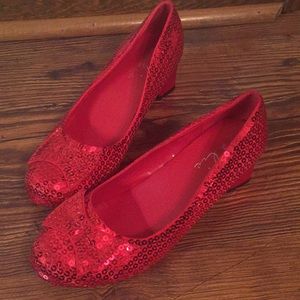 Red sequin Wizard of Oz Dorothy heels